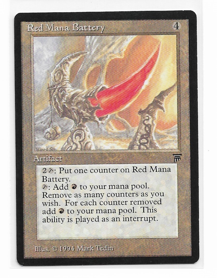 Magic the Gathering ~ MTG ~ 1x Red Mana Battery ~ LEGENDS ~ M/NM