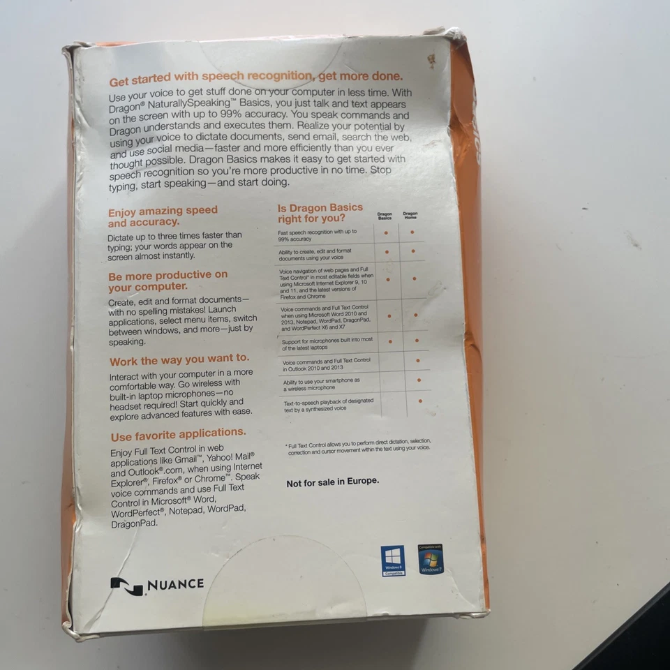 Nuance Dragon NaturallySpeaking 13 Basics Software New - Image 2 of 4