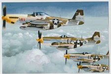 USAAF P51 Mustang Sortie D-Day 1944 Re-Print 4x6 #109