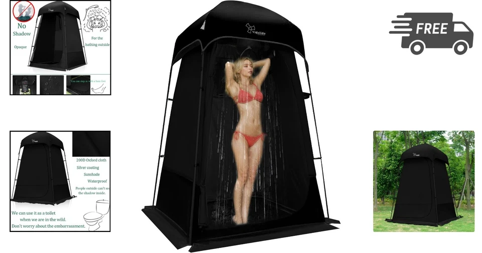 Tienda Ducha Exterior Vestuario Privacidad Refugio Camping Impermeable Fácil Uso Foto 2 de 4