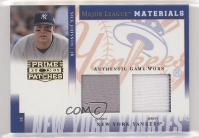 2005 Donruss Prime Patches Major League Materials Double Swatch Nick Johnson ez4