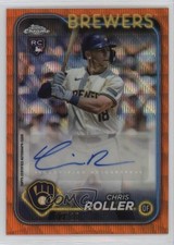 2024 Topps Chrome Update Orange Wave Refractor 2/25 Chris Roller Auto 10k8