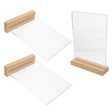 3 Pcs Acrylic Sign Holder Table Holders Menu Stand Advertisement Display