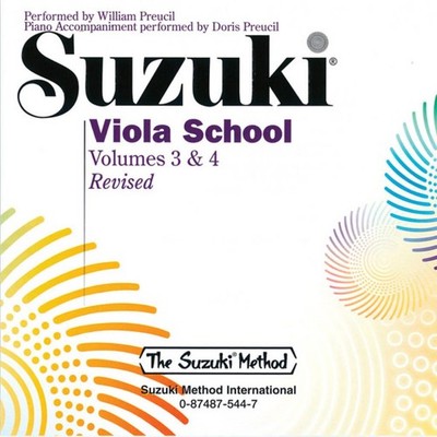Suzuki Viola School CD, Volume 3 & 4 (Revised) CD Viola Alfred Music Publication