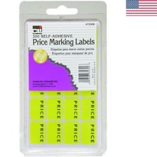 Self-Sticking Blank Price Labels - 300 Yellow Adhesive Stickers, Easy Peel