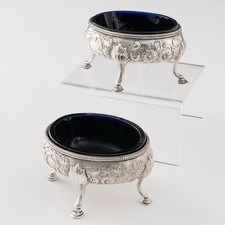 Paar Sterling Silber Salze London 1784