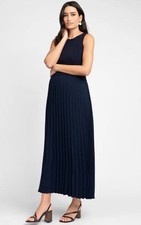 Seraphine Brand New Navy Detachable Knit Top Pleated Nursing Dress Size 14 BNWT