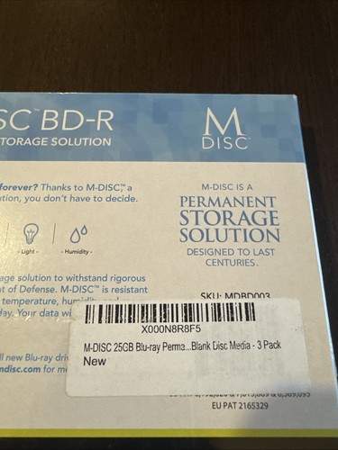 NEW 3 M-Disc BD-R Permanent Recordable Blu-ray Disc Storage 25 GB 4X Memories - Afbeelding 7 van 10