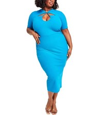 Nina Parker Womens Cutout Bodycon Dress