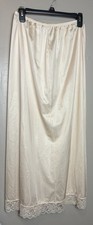 Vintage Lorraine Ivory Half Slip Large Nylon Lace Hem Lingerie US