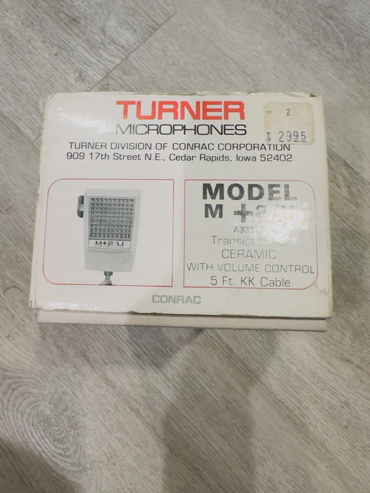 NOS Vintage blau Mikrofon Turner Conrac M + 2/U tragbares Funk CB Mikrofon - Bild 3 von 4