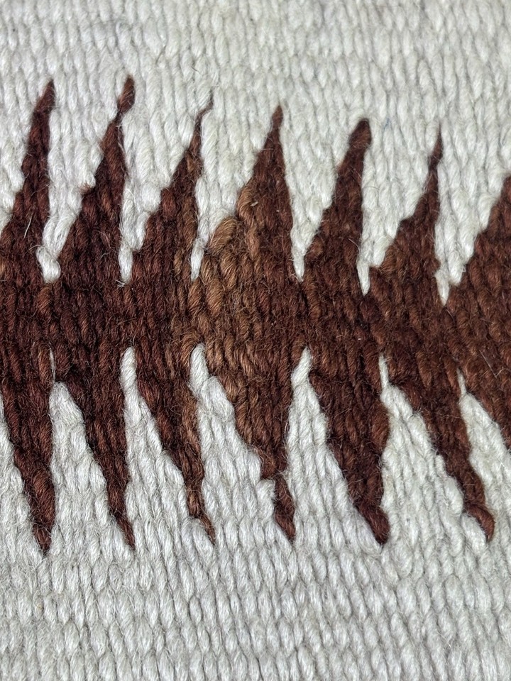 Crystal Navajo Rug Ca 1940s 54”x40” Earthy Palette Brown Rust Black ...