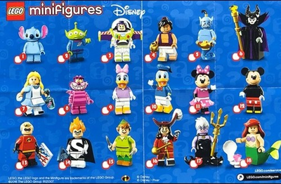 #ad Complete Set of 18 Lego Disney Series 1 Minifigures 71012 New Sealed 2016 $195.00