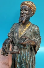 Antique Franz Bergman Austrian Vienna Cold Painted Bronze Figure of Bedouin Arab