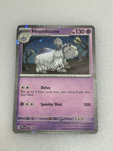 2023 Pokémon Scarlet and Violet Black Star Promo #042 Houndstone Cosmos Holo.A.
