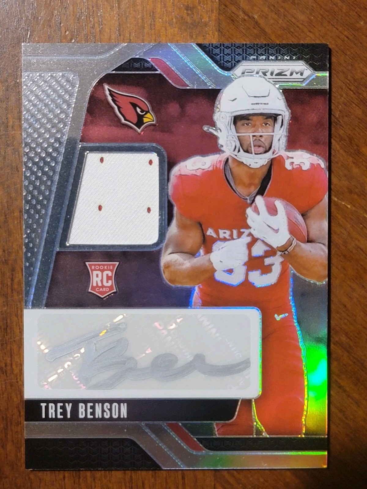 TREY BENSON 2024 PRIZM RPA ROOKIE PATCH AUTOGRAPH SILVER RC AUTO /99 11B