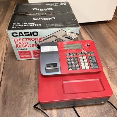 Casio Cash Register RED SE-G1SC with Keys Manual Electronic