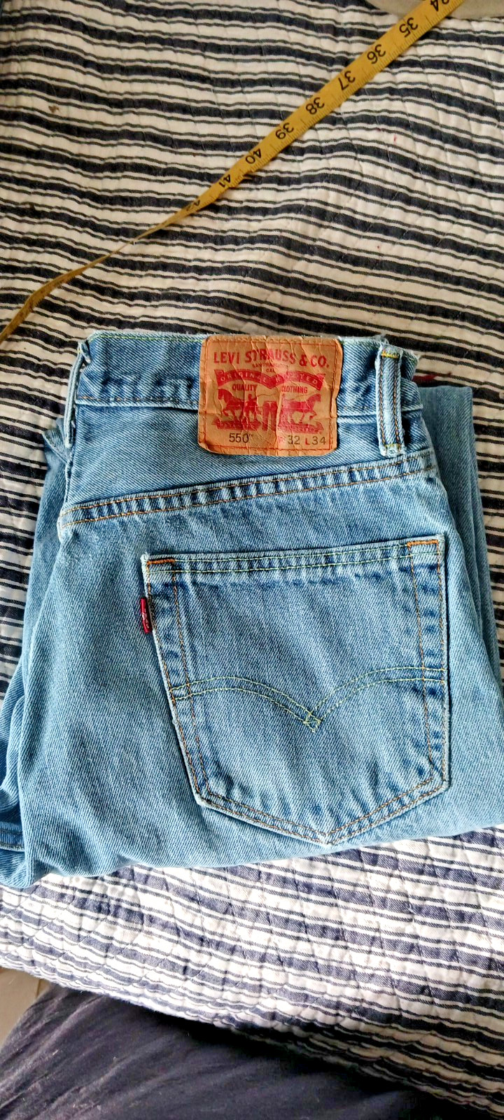 Vintage Mens Levi's 505 Jeans 32 x 34 Straight Leg 5 Pocket Exc/Good Classic