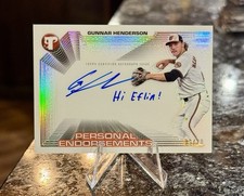 2025 Topps Pristine Personal Endorsements GUNNAR HENDERSON #/20 RARE INSCRIPTION