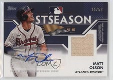 2023 Topps Series 1 Postseason Performance Relics 15/50 Matt Olson Auto 0rr2