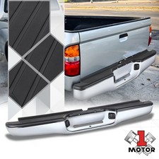 Chrome Steel Rear Step Bumper Assembly Wo Sensor Holes For 95-04 Toyota Tacoma Chrome Steel Rear Step Bumper Assembly Wo Sensor Holes For 95-04 Toyota Tacoma