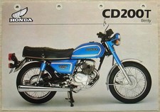HONDA CD200T Benly Motorcycle Sales Specification Leaflet c1981