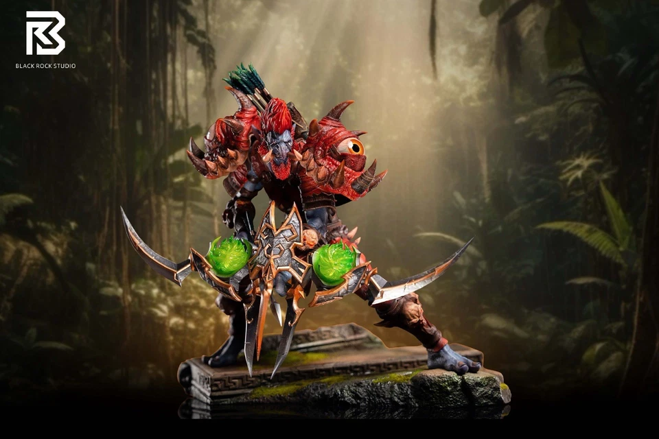Black Rock Studio WOW Troll Hunter Nivel 13 Wyrmstalker Set Figura Estatua 1/10 Foto 3 de 4
