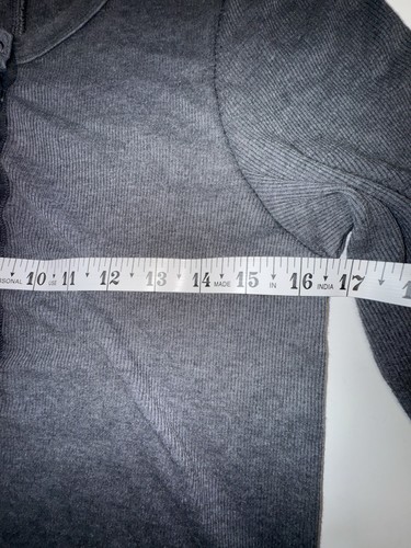 Aerie Women’s L Thermal Henley Long Sleeve Top Gray Bella Swan Twilight Style - Picture 5 of 7