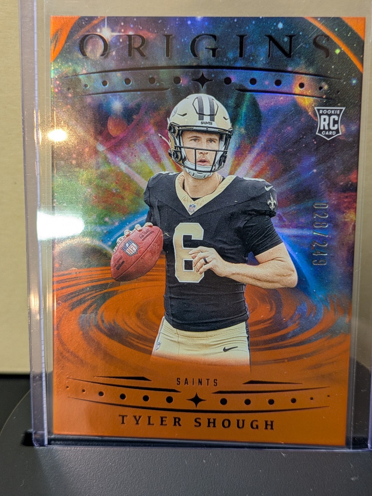 2025 Panini Origins - Rookies Tyler Shough, Tyler Shough #117 Orange /149 (RC)
