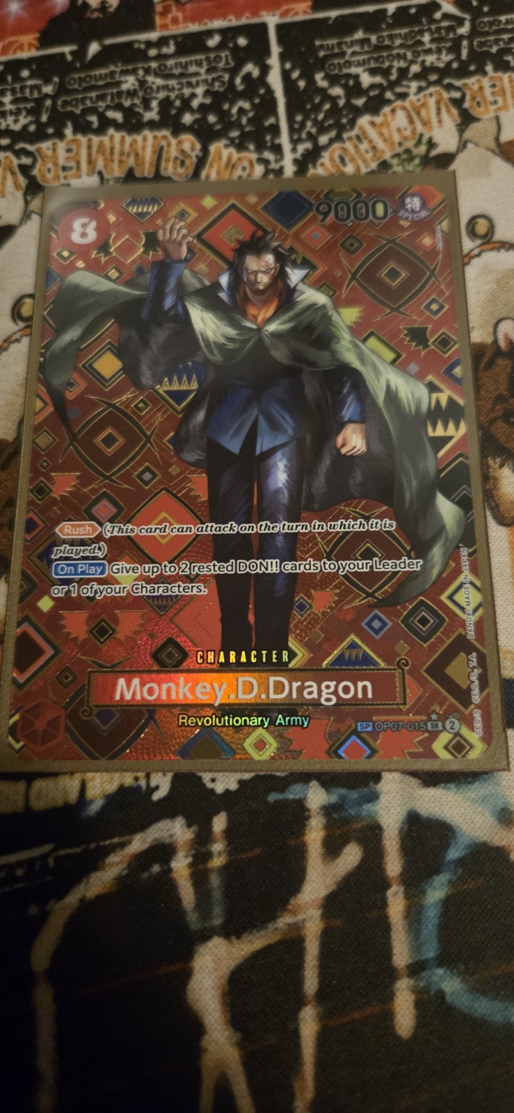 One Piece Card Game Monkey.D.Dragon OP07-015 SR SP Alternate Art