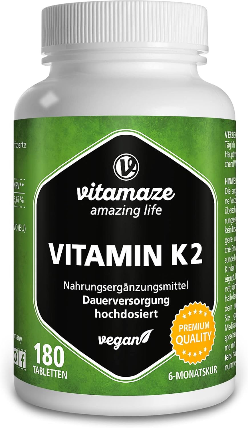 Vitamine K2 MK-7 contre la fatigue osseuse : comprimés hautement dosés pour senior
