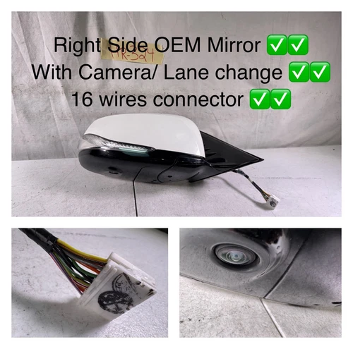 2019-2023 Infiniti QX50 Right RH Side Rear View Door Mirror W/camera OEM 16wires