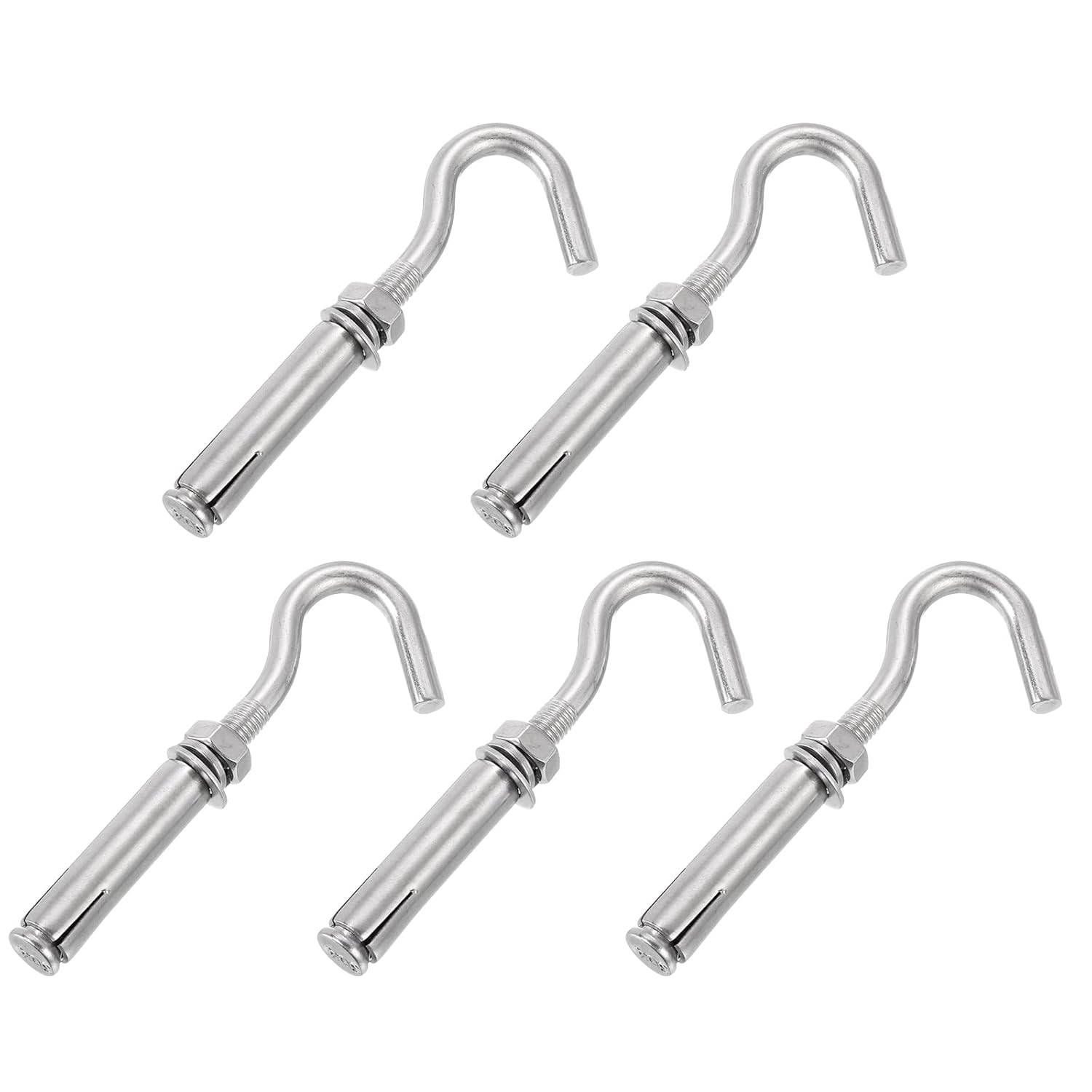 Set 5 Tasselli a Gancio M8 in Acciaio Inox 304 | Ancoraggio Cemento
