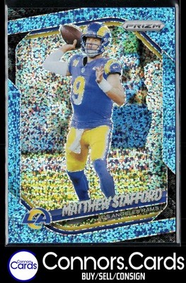 Matthew Stafford 2025 Panini Prizm #21 Blue Sparkle #/96 (B)