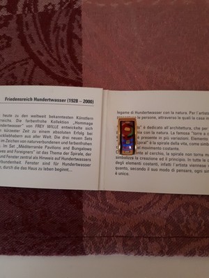 Einzelne Creole FREY WILLE ''Spiral of Life'' Hundertwasser 24 K vergoldet