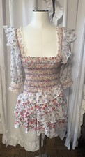 Love Shack Fancy Floral Smocked Mini Size Small
