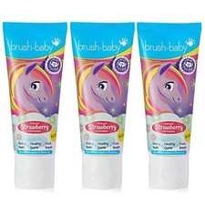 Brush Baby Unicorn Strawberry Toothpaste 3 Years+ 50ml x 3 Pack 75.27 per litre