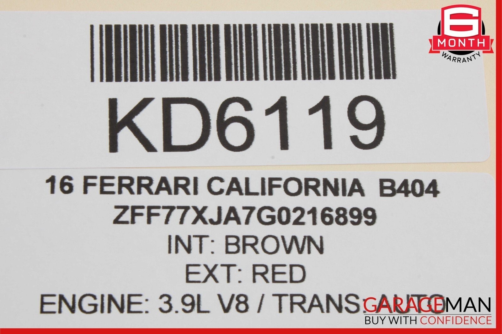 Ferrari California 2015-2018 Rear Right Seat belt retractors Set Black