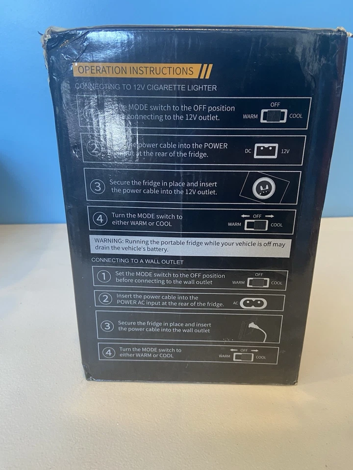 AstroAI Portable Mini Refrigerator (Black) New In Box - Image 3 of 4