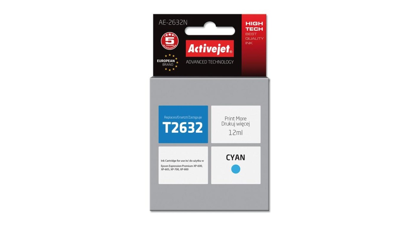 5901443017530 Tusz Activejet AE-2632N zamiennik Epson 26 T2632 Supreme 12 ml ni 3690₽