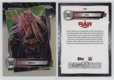 2025 Topps Chrome WWE Neon Green & Black Refractor Asuka #111
