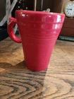 Fiesta Ware Bistro Latte Coffee Mug Scarlet Red Homer Laughlin Thumb 5.5"