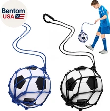 2PCS Football Kick Trainer, Soccer Return Trainer Net Fits Ball Size 3, 4, 5, Ha