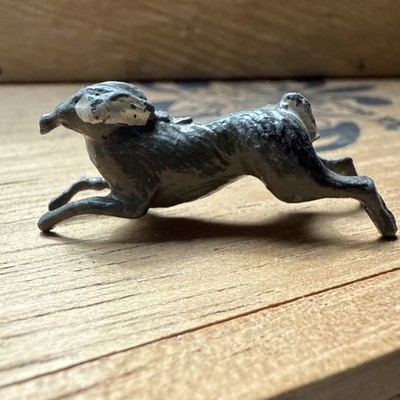 1930s Lead HARE Jumping Rabbit Britain s Toy Figure Vtg Animal HTF Bunny