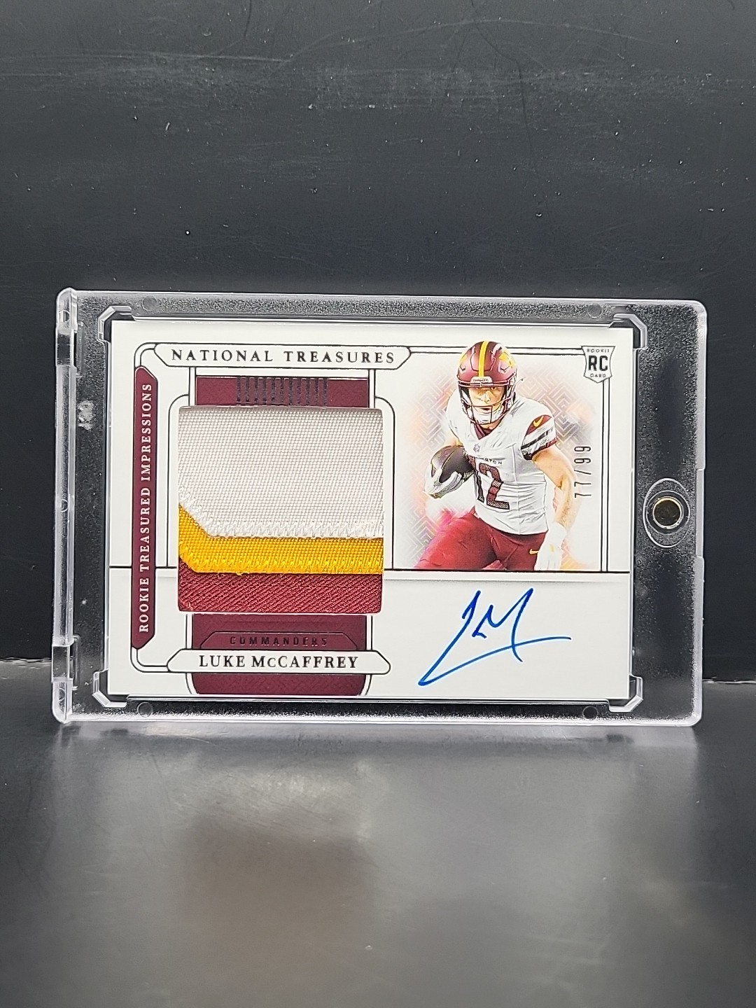 2024 National Treasures - Luke McCaffrey #RTI-LMY Treasured Impressions RPA /99