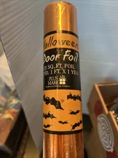 Vintage 80’s PLUS MARK Halloween Door Foil Cover Flying Bats NOS