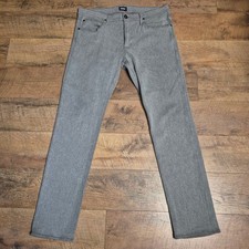 Hudson Blake Slim Straight Pants Mens 36x32 Gray Zip Fly M275ZTNT Made in USA