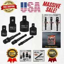 7-Piece Chrome Vanadium Steel Impact Socket Adapter Set for Ultimate Versatility