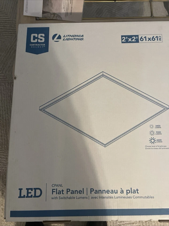 NEW Lithonia Lighting 2x2’ LED Flat Lamp , 42W, 4000k, Cool White,4400lumens - Image 3 of 4