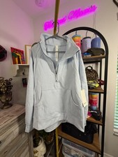 Lululemon NWT Scuba Oversized Funnel Neck Half Zip Sweatshirt - XL/XXL LT Blue